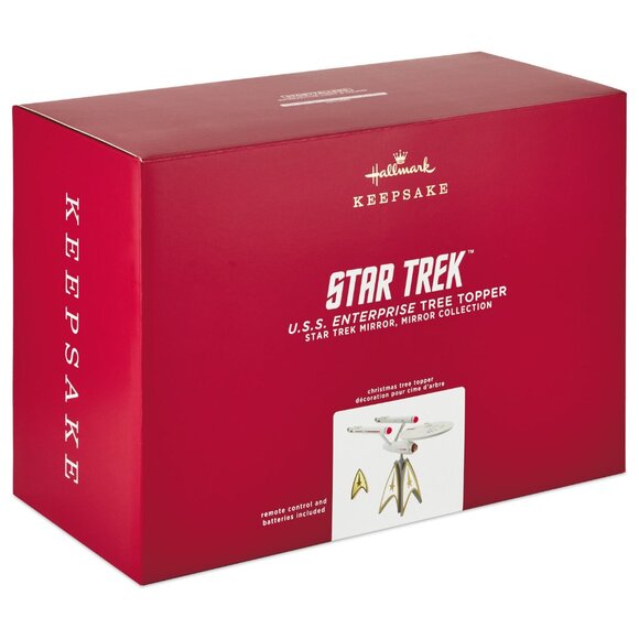 New! Star Trek USS Enterprise Spaceship Tree Topper with Lights & Sounds - Picture 1 of 5